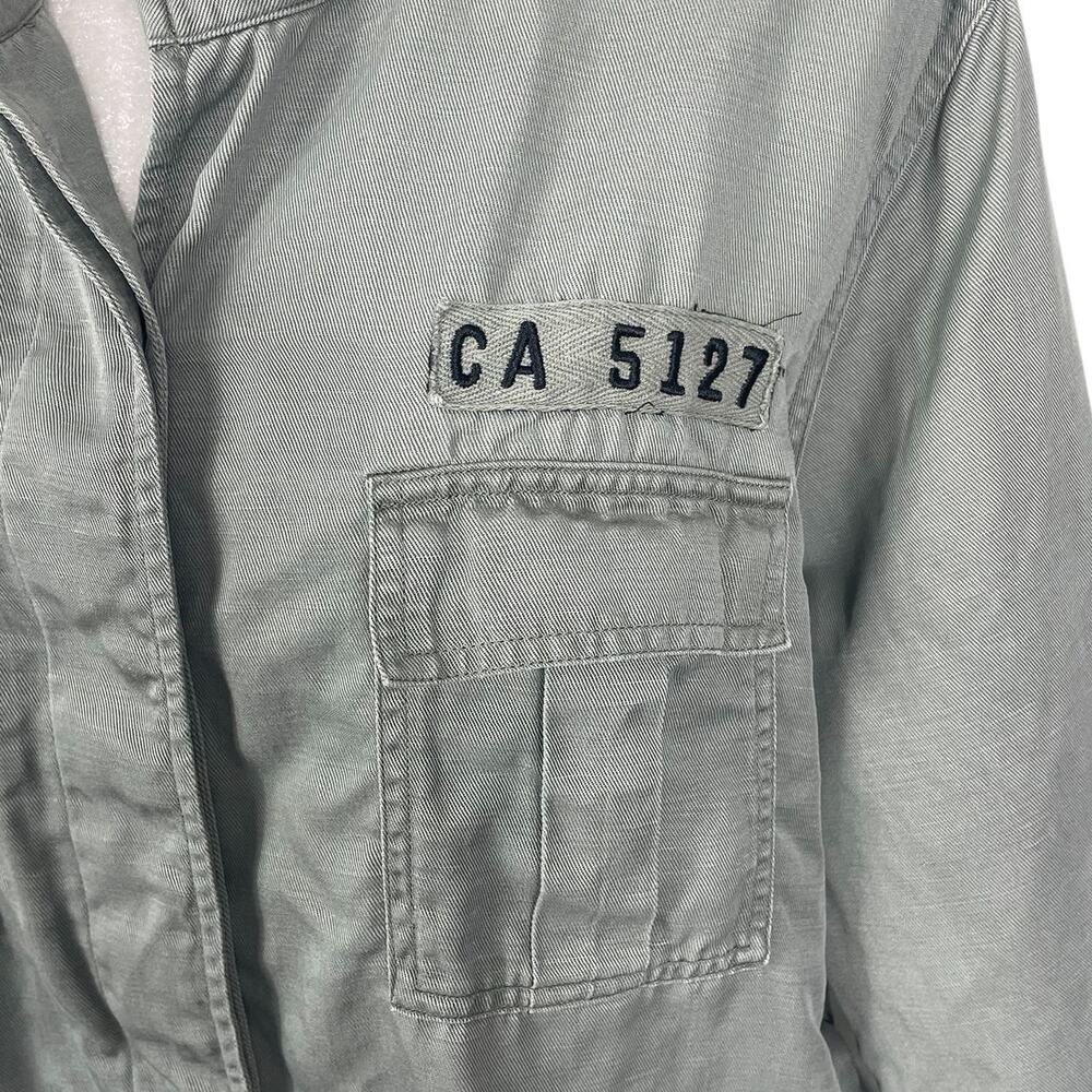 Rails Rowan Military Bomber Jacket Linen Tencel G… - image 6